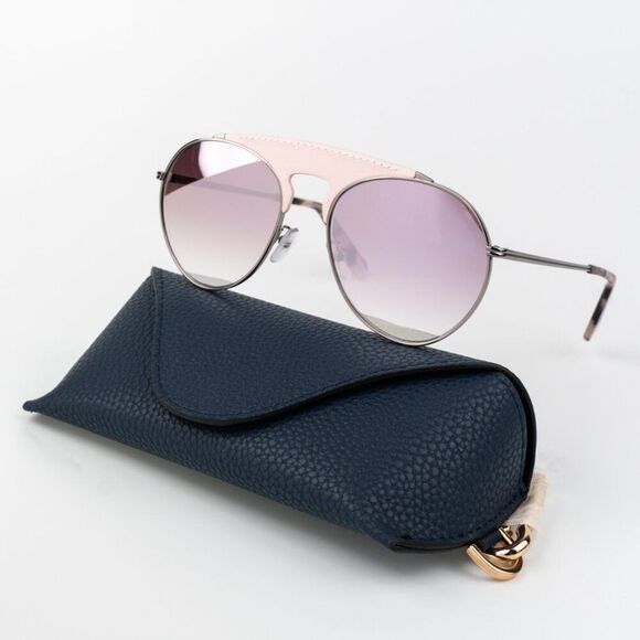 Loewe Women Sunglasses LW40005U 14U Pink Leather Bordeaux Mirror Pilot BRAND NEW main image 4